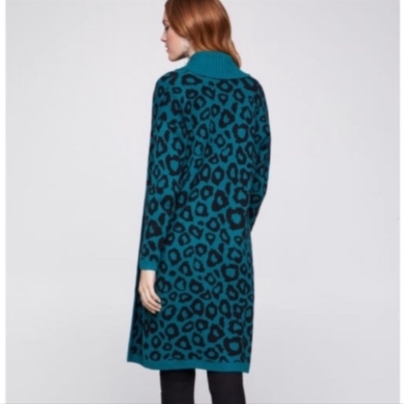 BCBG Generation Animal Leopard Print Long Duster Cardigan - Picture 6 of 11